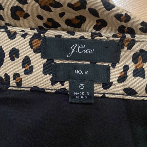 J. Crew No 2 Pencil Skirt sz 6 NWOT Leopard Print - Picture 3 of 3